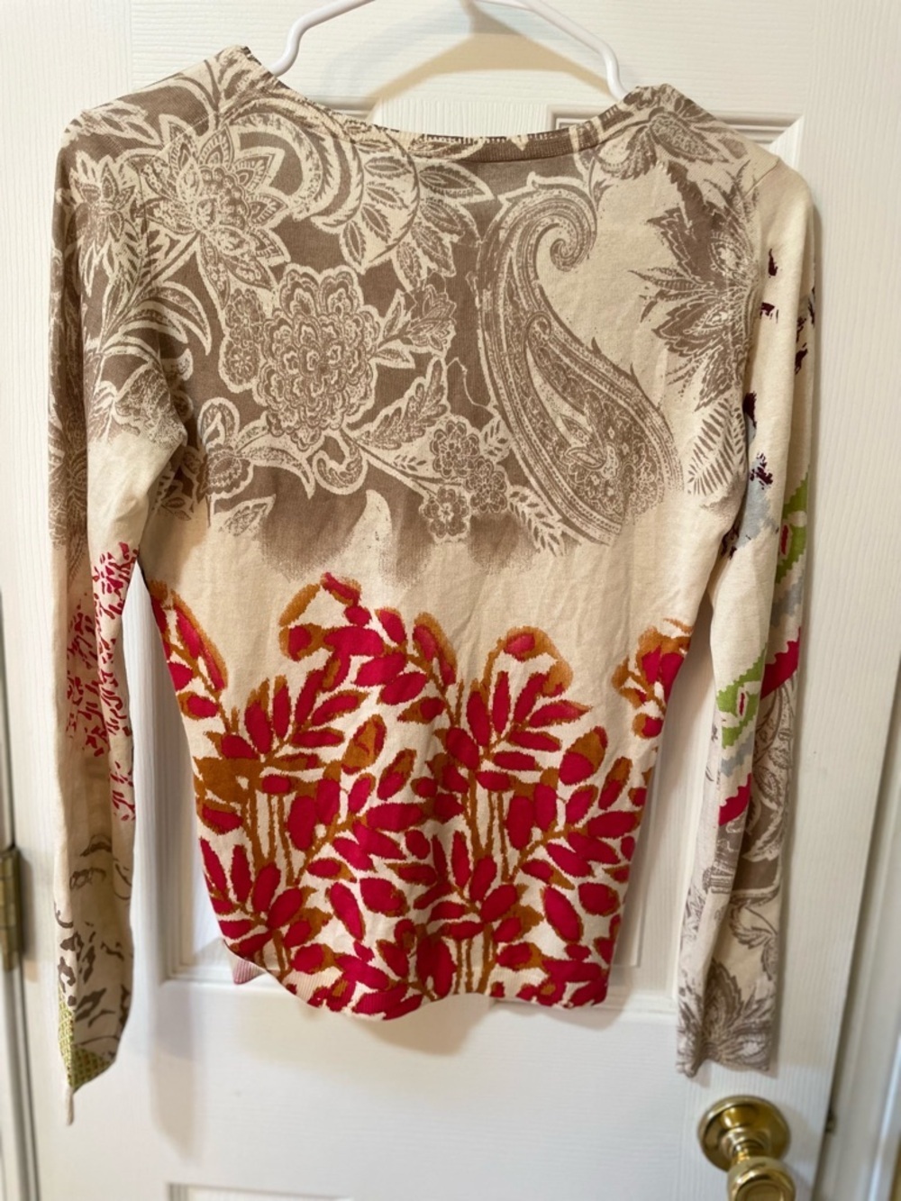 Etro Milano Size 42 Silk Cashmere Blend Top Paisley Floral Italy - Picture 3 of 9